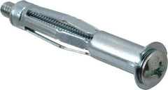 Value Collection - 1/4 - 20" Screw, 1/4" Diam, 2-1/2" Long, 5/8 to 1-3/16" Thick, Sleeve Drywall & Hollow Wall Anchor - 1/4" Drill, Zinc Plated, Steel, Use in Drywall - Exact Tool & Supply