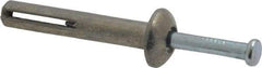 Value Collection - 1/4" Diam, 1/4" Drill, 1-1/2" OAL, 8-1/2" Min Embedment Hammer Drive Concrete Anchor - Zamac Alloy, Zinc-Plated Finish, Mushroom Head - Exact Tool & Supply