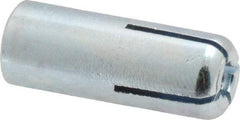 Value Collection - 1/4" Diam, 3/8" Drill, 1" OAL, Drop-In Concrete Anchor - Grade 5 Steel, Zinc-Plated Finish, 1/2" Thread Length - Exact Tool & Supply