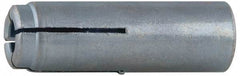 Value Collection - 5/8" Diam, 5/8" Drill, 2-9/16" OAL, 3-1/2" Min Embedment Drop-In Concrete Anchor - 303 Stainless Steel, Zinc-Plated Finish, 1" Thread Length - Exact Tool & Supply