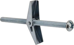 Value Collection - 3/8" Screw, 3/8" Diam, 6" Long, Toggle Bolt Drywall & Hollow Wall Anchor - 3/8" Drill, Zinc Plated, Steel, Use in Concrete, & Masonry, Hollow Tile, Plaster & Wallboard - Exact Tool & Supply