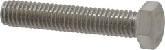 Value Collection - 3/8-16 UNC, 2" Length Under Head Hex Head Cap Screw - Fully Threaded, Grade 18-8 Stainless Steel, 9/16" Hex - Exact Tool & Supply