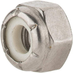 Value Collection - 1/4-20 UNC 18-8 Hex Lock Nut with Nylon Insert - 7/16" Width Across Flats, 19/64" High - Exact Tool & Supply