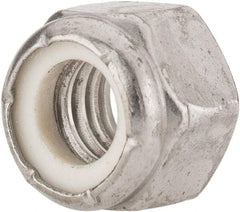 Value Collection - 3/8-16 UNC 18-8 Hex Lock Nut with Nylon Insert - 9/16" Width Across Flats, 15/32" High - Exact Tool & Supply