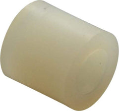 Made in USA - 0.115" ID x 1/4" OD, #4 Screw, Grade 6/6 Nylon Female Unthreaded Circuit Board Spacer - Round Body, 1/4" OAL - Exact Tool & Supply