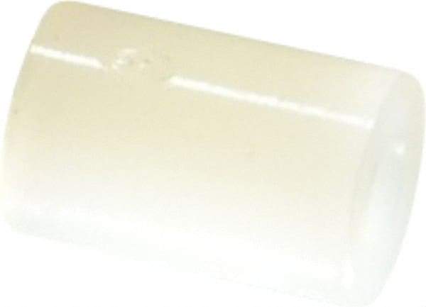 Made in USA - 0.115" ID x 1/4" OD, #4 Screw, Grade 6/6 Nylon Female Unthreaded Circuit Board Spacer - Round Body, 3/8" OAL - Exact Tool & Supply