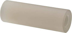 Made in USA - 0.115" ID x 1/4" OD, #4 Screw, Grade 6/6 Nylon Female Unthreaded Circuit Board Spacer - Round Body, 3/4" OAL - Exact Tool & Supply