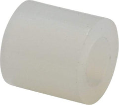 Made in USA - 0.14" ID x 1/4" OD, #6 Screw, Grade 6/6 Nylon Female Unthreaded Circuit Board Spacer - Round Body, 1/4" OAL - Exact Tool & Supply