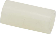 Made in USA - 0.14" ID x 1/4" OD, #6 Screw, Grade 6/6 Nylon Female Unthreaded Circuit Board Spacer - Round Body, 1/2" OAL - Exact Tool & Supply
