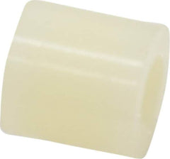 Made in USA - 0.171" ID x 3/8" OD, #8 Screw, Grade 6/6 Nylon Female Unthreaded Circuit Board Spacer - Round Body, 3/8" OAL - Exact Tool & Supply