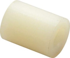 Made in USA - 0.171" ID x 3/8" OD, #8 Screw, Grade 6/6 Nylon Female Unthreaded Circuit Board Spacer - Round Body, 1/2" OAL - Exact Tool & Supply