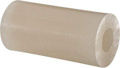 Made in USA - 0.171" ID x 3/8" OD, #8 Screw, Grade 6/6 Nylon Female Unthreaded Circuit Board Spacer - Round Body, 3/4" OAL - Exact Tool & Supply