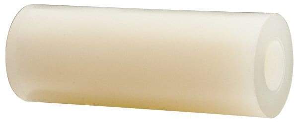 Made in USA - 0.171" ID x 3/8" OD, #8 Screw, Grade 6/6 Nylon Female Unthreaded Circuit Board Spacer - Round Body, 1" OAL - Exact Tool & Supply
