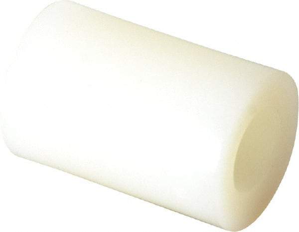 Made in USA - 0.26" ID x 1/2" OD, 1/4 Screw, Grade 6/6 Nylon Female Unthreaded Circuit Board Spacer - Round Body, 3/4" OAL - Exact Tool & Supply