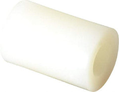 Made in USA - 0.26" ID x 1/2" OD, 1/4 Screw, Grade 6/6 Nylon Female Unthreaded Circuit Board Spacer - Round Body, 3/4" OAL - Exact Tool & Supply