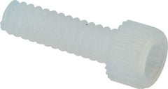 Made in USA - #4-40 UNC Hex Socket Drive, Socket Cap Screw - Grade 6/6 Nylon, Uncoated, Fully Threaded, 3/8" Length Under Head - Exact Tool & Supply