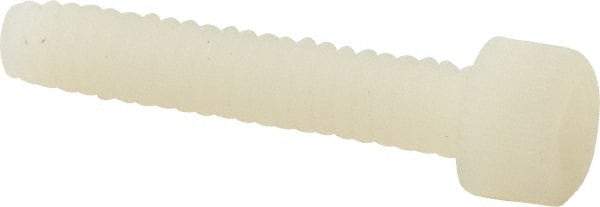 Made in USA - #10-24 UNC Hex Socket Drive, Socket Cap Screw - Grade 6/6 Nylon, Uncoated, Fully Threaded, 1" Length Under Head - Exact Tool & Supply