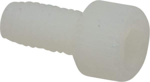 Made in USA - #10-32 UNF Hex Socket Drive, Socket Cap Screw - Grade 6/6 Nylon, Uncoated, Fully Threaded, 3/8" Length Under Head - Exact Tool & Supply