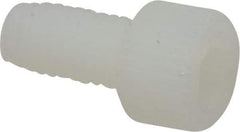 Made in USA - #10-32 UNF Hex Socket Drive, Socket Cap Screw - Grade 6/6 Nylon, Uncoated, Fully Threaded, 3/8" Length Under Head - Exact Tool & Supply