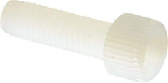 Made in USA - #10-32 UNF Hex Socket Drive, Socket Cap Screw - Grade 6/6 Nylon, Uncoated, Fully Threaded, 5/8" Length Under Head - Exact Tool & Supply