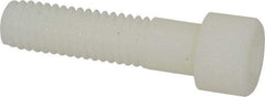 Made in USA - 3/8-16 UNC Hex Socket Drive, Socket Cap Screw - Grade 6/6 Nylon, Uncoated, Partially Threaded, 1-1/2" Length Under Head - Exact Tool & Supply
