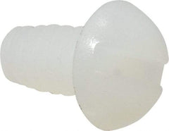 Made in USA - #6-32 UNC, 1/4" Length Under Head Slotted Drive Machine Screw - Round Head, Grade 6/6 Nylon, Uncoated, Without Washer - Exact Tool & Supply