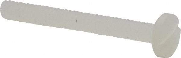 Made in USA - #2-56 UNC, 3/4" Length Under Head Slotted Drive Machine Screw - Binding Head, Grade 6/6 Nylon, Uncoated, Without Washer - Exact Tool & Supply