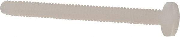 Made in USA - #2-56 UNC, 1" Length Under Head Slotted Drive Machine Screw - Binding Head, Grade 6/6 Nylon, Uncoated, Without Washer - Exact Tool & Supply