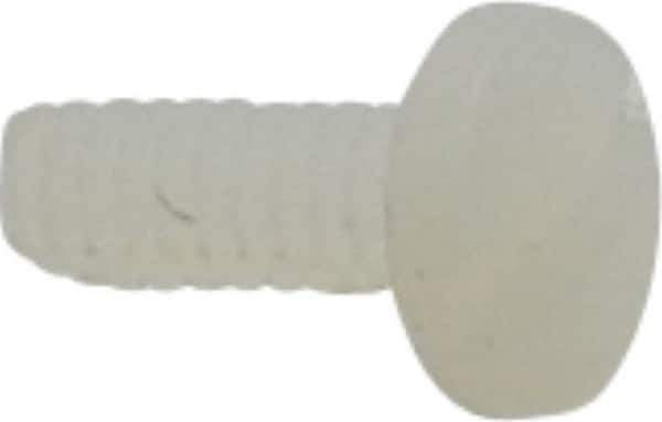 Made in USA - #4-40 UNC, 5/16" Length Under Head Slotted Drive Machine Screw - Binding Head, Grade 6/6 Nylon, Uncoated, Without Washer - Exact Tool & Supply