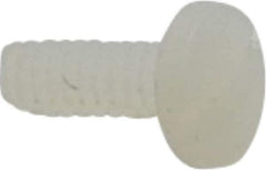 Made in USA - #4-40 UNC, 5/16" Length Under Head Slotted Drive Machine Screw - Binding Head, Grade 6/6 Nylon, Uncoated, Without Washer - Exact Tool & Supply