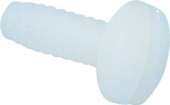 Made in USA - #6-32 UNC, 3/8" Length Under Head Slotted Drive Machine Screw - Binding Head, Grade 6/6 Nylon, Uncoated, Without Washer - Exact Tool & Supply