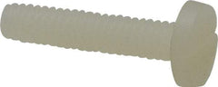 Made in USA - #8-32 UNC, 3/4" Length Under Head Slotted Drive Machine Screw - Binding Head, Grade 6/6 Nylon, Uncoated, Without Washer - Exact Tool & Supply