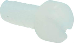 Made in USA - #4-40 UNC, 1/4" Length Under Head Slotted Drive Machine Screw - Fillister Head, Grade 6/6 Nylon, Uncoated, Without Washer - Exact Tool & Supply