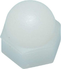 Made in USA - #4-40 UNC, 1/4" Width Across Flats, Uncoated Nylon Acorn Nut - 9/32" Overall Height - Exact Tool & Supply