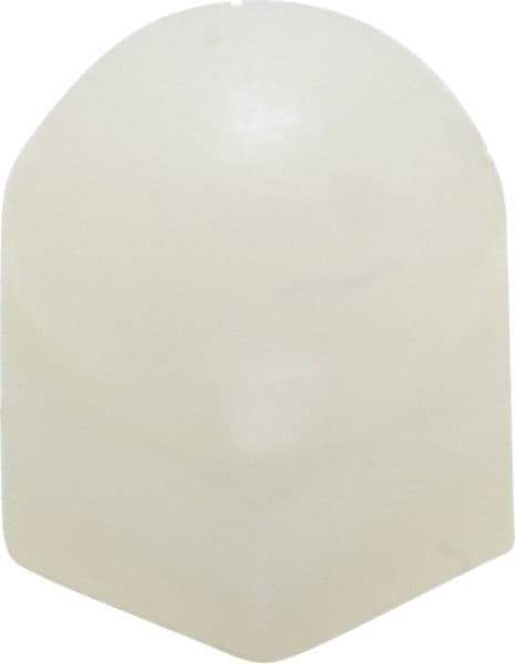 Made in USA - #8-32 UNC, 5/16" Width Across Flats, Uncoated Nylon Acorn Nut - 3/8" Overall Height - Exact Tool & Supply
