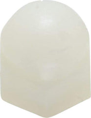 Made in USA - #8-32 UNC, 5/16" Width Across Flats, Uncoated Nylon Acorn Nut - 3/8" Overall Height - Exact Tool & Supply