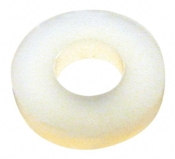 Made in USA - 3/8" Screw, Grade 6/6 Nylon Standard Flat Washer - 9.65mm ID x 5/8" OD, 2.36mm Thick - Exact Tool & Supply