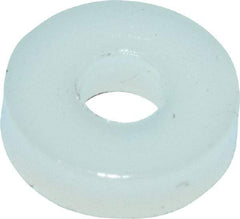 Made in USA - #2 Screw, Grade 6/6 Nylon Standard Flat Washer - 2.29mm ID x 1/4" OD, 1.57mm Thick - Exact Tool & Supply