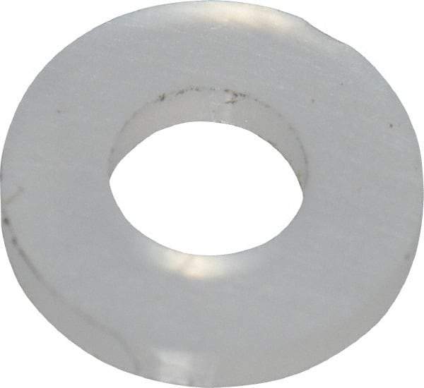 Made in USA - #3 Screw, Grade 6/6 Nylon Standard Flat Washer - 2.64mm ID x 5.59mm OD, 0.79mm Thick - Exact Tool & Supply