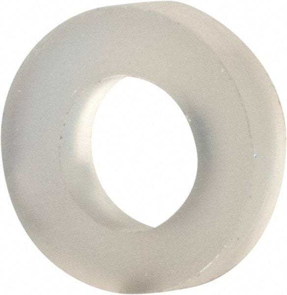 Made in USA - #4 Screw, Grade 6/6 Nylon Standard Flat Washer - 2.84mm ID x 5.23mm OD, 1.35mm Thick - Exact Tool & Supply