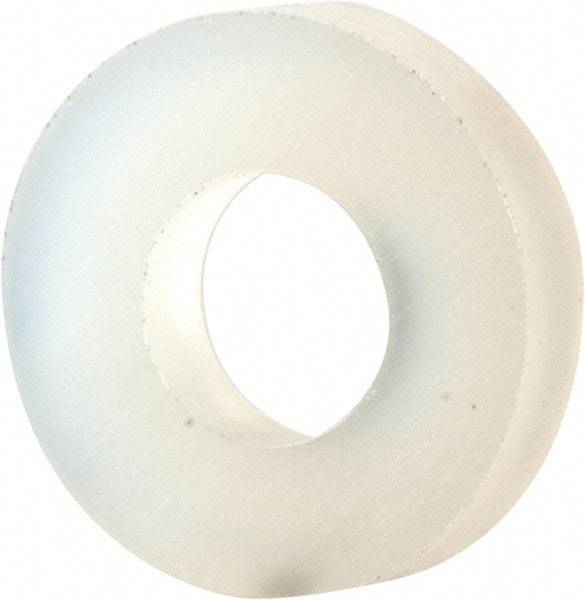 Made in USA - #5 Screw, Grade 6/6 Nylon Standard Flat Washer - 3.3mm ID x 7.24mm OD, 1.52mm Thick - Exact Tool & Supply
