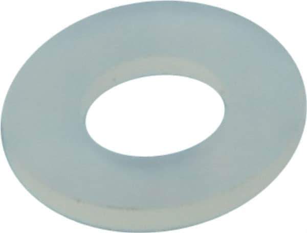 Made in USA - #6 Screw, Grade 6/6 Nylon Standard Flat Washer - 3.96mm ID x 8.13mm OD, 0.79mm Thick - Exact Tool & Supply