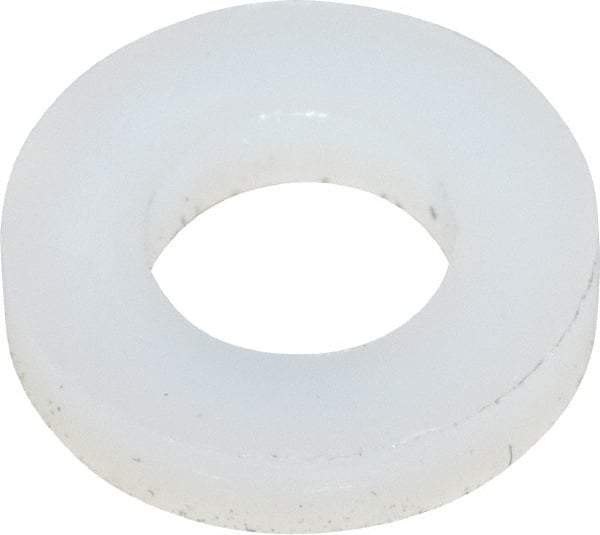 Made in USA - #6 Screw, Grade 6/6 Nylon Standard Flat Washer - 4.11mm ID x 7.92mm OD, 1.57mm Thick - Exact Tool & Supply