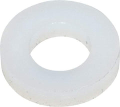 Made in USA - #6 Screw, Grade 6/6 Nylon Standard Flat Washer - 4.11mm ID x 7.92mm OD, 1.57mm Thick - Exact Tool & Supply