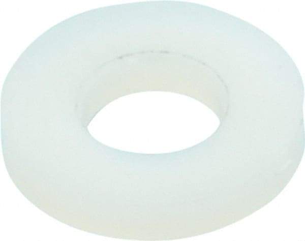 Made in USA - #8 Screw, Grade 6/6 Nylon Standard Flat Washer - 4.37mm ID x 9.53mm OD, 1.52mm Thick - Exact Tool & Supply