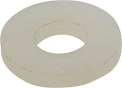 Made in USA - #8 Screw, Grade 6/6 Nylon Standard Flat Washer - 4.5mm ID x 10.36mm OD, 1.57mm Thick - Exact Tool & Supply