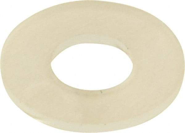 Made in USA - #10 Screw, Grade 6/6 Nylon Standard Flat Washer - 4.95mm ID x 11.1mm OD, 0.79mm Thick - Exact Tool & Supply