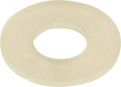 Made in USA - #10 Screw, Grade 6/6 Nylon Standard Flat Washer - 4.95mm ID x 11.1mm OD, 0.79mm Thick - Exact Tool & Supply