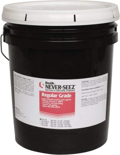 Bostik - 42 Lb Pail Extreme Pressure Anti-Seize Lubricant - Copper, -297 to 1,800°F, Silver Gray, Water Resistant - Exact Tool & Supply