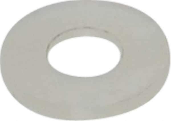 Made in USA - #10 Screw, Grade 6/6 Nylon Standard Flat Washer - 5.08mm ID x 11.43mm OD, 1.22mm Thick - Exact Tool & Supply